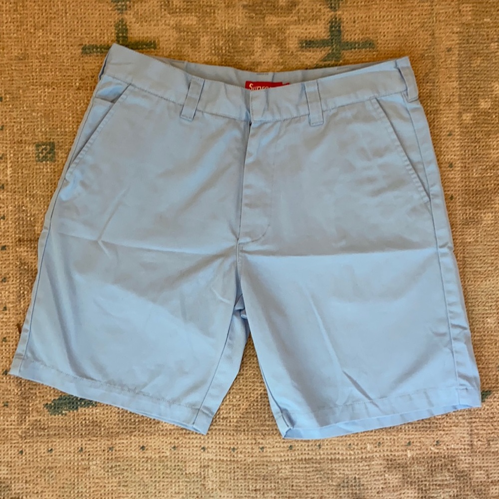 Supreme like new Blue Cotton Twill Work Shorts sz 32